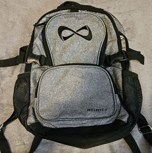 Nfinity Gray Silver Sparkle Petite Backpack